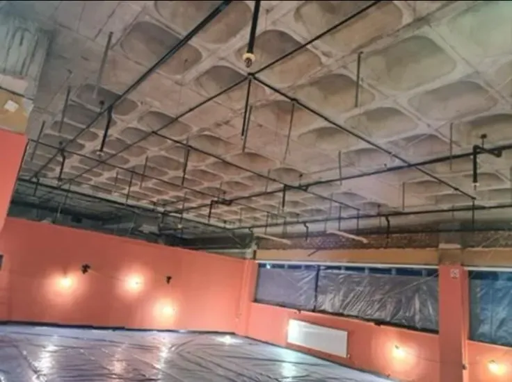 Internal asbestos removal preparation in a commercial building by Stay Safe Environmental.