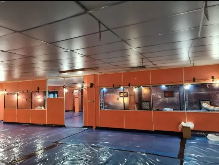 Professional asbestos removal containment setup by Stay Safe Environmental in an internal property.